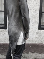 ASYMMETRIC HEM SWEATSHIRT - ANTHRACITE PIECE DYE - S