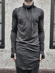 HIGH NECK LONG SLEEVED JERSEY - BLACK - M
