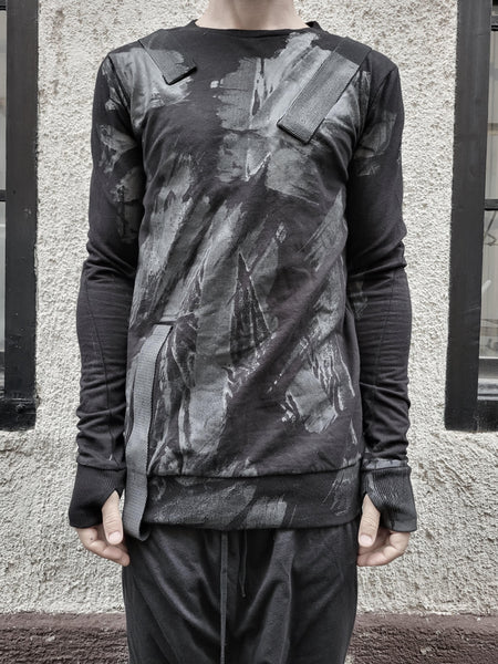 X-BACK SWEATSHIRT - BLACK COATED - S