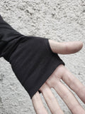 LONG SLEEVE POCKETED T-SHIRT - BLACK - S