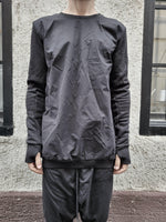 DUAL FABRIC SWEATSHIRT - BLACK - M