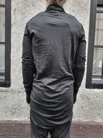 HIGH NECK LONG SLEEVED JERSEY - BLACK - M