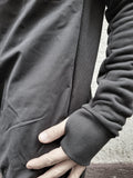 DUAL FABRIC SWEATSHIRT - BLACK - M