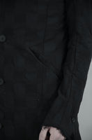 LONG CONTRA STRUCTURED BUTTON UP COAT 09 BLACK