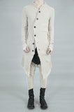 DOUBLE LAYERED KNITTED LINEN CARDIGAN 36 SAND