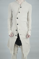 DOUBLE LAYERED KNITTED LINEN CARDIGAN 36 SAND