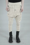 CONTRASTING WOVEN/JERSEY TROUSERS 73 SAND