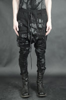 X-BACK DROP CROTCH TROUSERS 73 RUBBERIZED BLACK