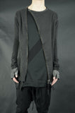RAW DOUBLE LAYERED ZIP UP SWEATSHIRT 27 COLD DYED ANTHRACITE