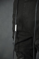 SLIM LEATHER PATCHED TROUSERS 57 BLACK