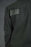 LEATHER PATCHED SHIRT 16 BLACK