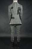 LEATHER PATCHED JACKET 13 ANTHRACITE
