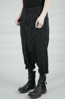 DROP CROTCH CONTRA STRUCTURED TROUSERS 77 BLACK
