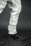 POCKETED LINEN TROUSERS 80 RUBBERIZED CONCRETE