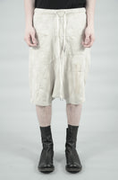 DROP CROTCH CONTRA STRUCTURED SHORTS 80 SAND
