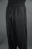COLLAPSING LAYERED WOOL TROUSERS 75 BLACK