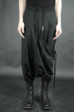 EXTRA LOW CROTCH SIDE POCKETED TROUSERS 81 COATED BLACK