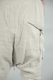 DOUBLE LAYERED KNITTED LINEN SHORTS 85 SAND