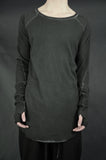 RIBBED LONG SLEEVED JERSEY 32 COLD DYED ANTHRACITE