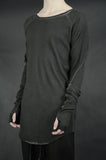 RIBBED LONG SLEEVED JERSEY 32 COLD DYED ANTHRACITE