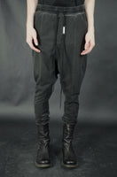 TAPERED DROP CROTCH JOGGERS 79 COLD DYED ANTHRACITE