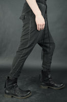 TAPERED DROP CROTCH JOGGERS 79 COLD DYED ANTHRACITE