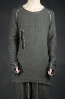LEATHER PATCHED SWEATSHIRT 27 ANTHRACITE