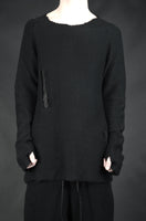 LEATHER PATCHED SWEATSHIRT 27 BLACK