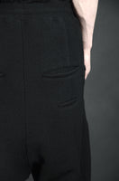 STRUCTURED COTTON TROUSERS 52 BLACK