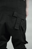 COATED T-POCKET CARGO TROUSERS 68 BLACK