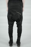 CONTRASTING WOVEN/JERSEY TROUSERS 73 BLACK