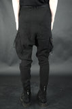 POCKETED LINEN TROUSERS 80 BLACK